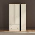 Vienna Wardrobe - 3 Door - LHF 2 Drawers - Triple - Cream