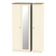 Vienna Wardrobe - 3 Door - 1 Mirror - Tall - Triple - Cream
