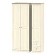 Vienna Wardrobe - 3 Door - RHF 2 Drawers - Tall - Triple - Cream