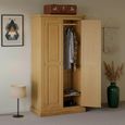 Churchill Waxed Pine 2 Door Plain Wardrobe