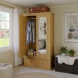 Churchill Waxed Pine 2 Mirror Door Wardrobe