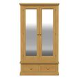 Churchill Waxed Pine 2 Mirror Door Wardrobe