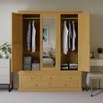Churchill Waxed Pine 3 Door Combi Wardrobe
