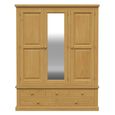 Churchill Waxed Pine 3 Door Combi Wardrobe