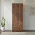 Sherwood Wardrobe - 2 Door - 2 Drawer - Tall - Walnut