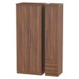 Sherwood Wardrobe - 3 Door - RHF 2 Drawer - Tall - Triple - Walnut