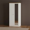Vienna Wardrobe - 2 Door - 1 Mirror - Porcelain