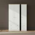 Vienna Wardrobe - 3 Door - 4 Drawers - Triple - Porcelain
