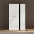 Vienna Wardrobe - 3 Door - LHF 2 Drawers - Tall - Triple - Porcelain