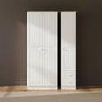 Vienna Wardrobe - 3 Door - RHF 2 Drawers - Tall - Triple - Porcelain