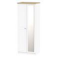 Vienna Wardrobe - 2 Door - 1 Mirror - Tall - Porcelain