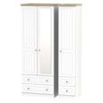 Vienna Wardrobe - 3 Door - 1 Mirror - Tall - Combi - Porcelain