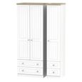 Vienna Wardrobe - 3 Door - 4 Drawers - Tall - Triple - Porcelain