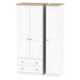Vienna Wardrobe - 3 Door - LHF 2 Drawers - Tall - Triple - Porcelain