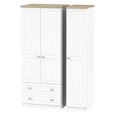 Vienna Wardrobe - 3 Door - LHF 2 Drawers - Triple - Porcelain