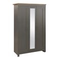 Highgate Mirror Wardrobe - 3 Door - Dark Grey Painted