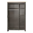 Highgate Mirror Wardrobe - 3 Door - Dark Grey Painted