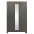 Highgate Mirror Wardrobe - 3 Door - Dark Grey Painted
