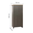 Highgate Wardrobe - 2 Door - Dark Grey Painted