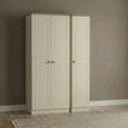 Warwick Wardrobe - 3 Door - Tall - Triple - Cream and Oak