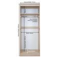 Warwick Wardrobe - 2 Door - Plain - Cream and Oak