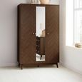 Herringford Mirror Wardrobe - 3 Door - Walnut