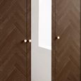 Herringford Mirror Wardrobe - 3 Door - Walnut