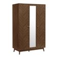 Herringford Mirror Wardrobe - 3 Door - Walnut
