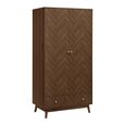 Herringford Wardrobe - 2 Door - 1 Drawer - Walnut
