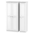 Crystal Triple Wardrobe - 3 Door - White