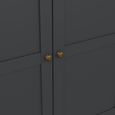 Paris Wardrobe - 4 Door - 2 Drawer - Grey