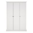 Paris Wardrobe - 3 Door - White