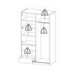 Naia Wardrobe - 2 Door - 3 Drawer - Oak