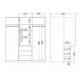 Naia Wardrobe - 3 Door - 3 Drawer - Oak