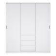 Naia Wardrobe - 3 Door - 3 Drawer - White Gloss