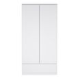 Naia Wardrobe - 2 Door - 1 Drawer - White Gloss