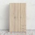 Space Wardrobe - 3 Door - 3 Drawer - Oak