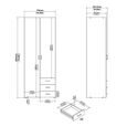 Space Wardrobe - 2 Door - 3 Drawer - White