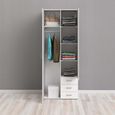 Space Wardrobe - 2 Door - 3 Drawer - White