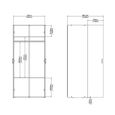 Space Wardrobe - 2 Door - White
