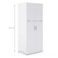 Space Wardrobe - 2 Door - White
