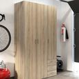 Space Wardrobe - 3 Door - 3 Drawer - Oak