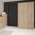 Space Wardrobe - 3 Door - 3 Drawer - Oak