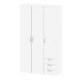 Space Wardrobe - 3 Door - 3 Drawer - White