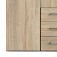 Space Wardrobe - 4 Door - 3 Drawer - Oak