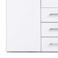 Space Wardrobe - 4 Door - 3 Drawer - White