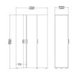 Paris Wardrobe - 3 Door - Black