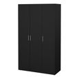 Paris Wardrobe - 3 Door - Black