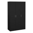 Paris Wardrobe - 3 Door - Black