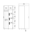 Pepe Wardrobe - 2 Door - Oak and White Gloss